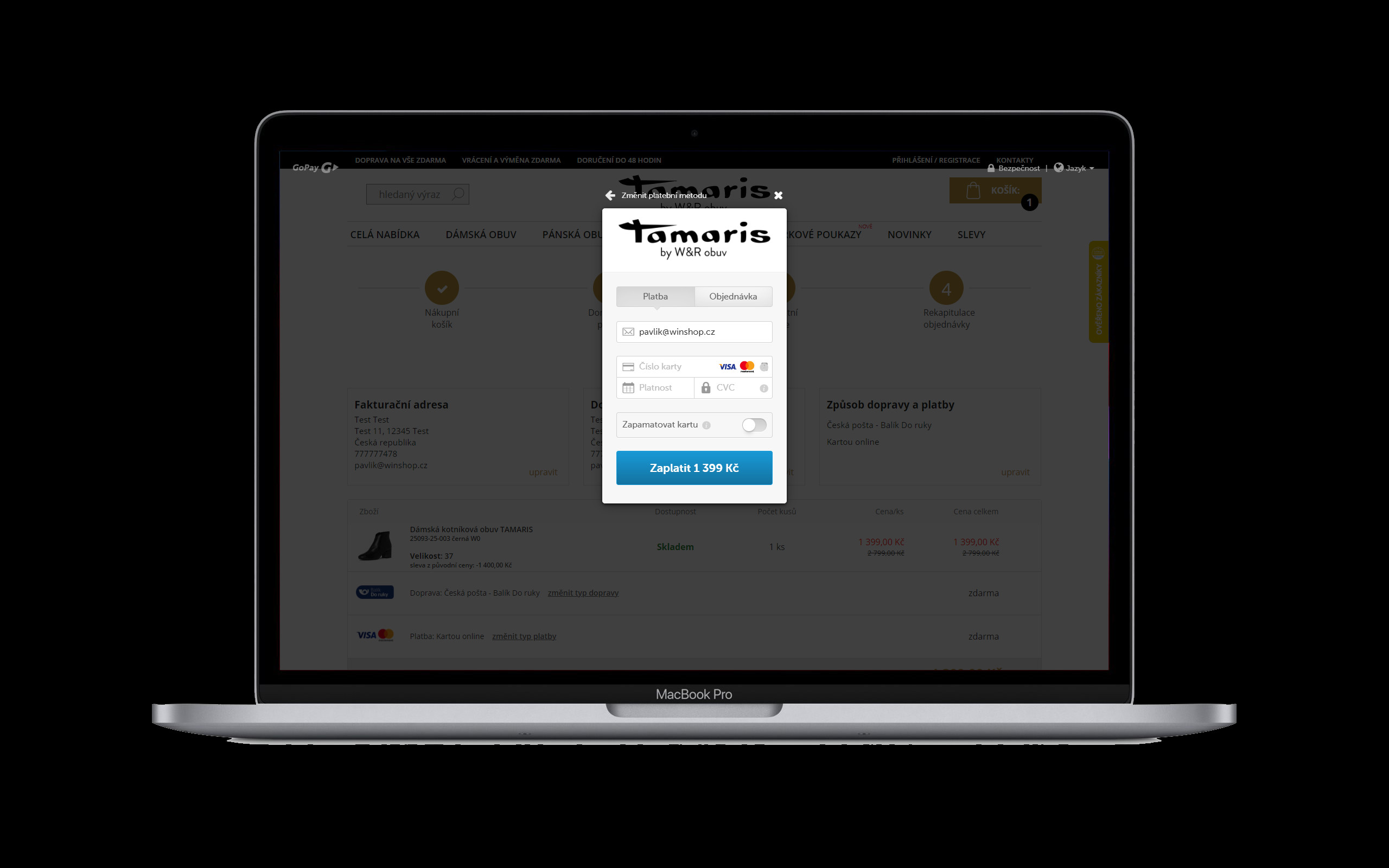 GoPay - inline platební brána