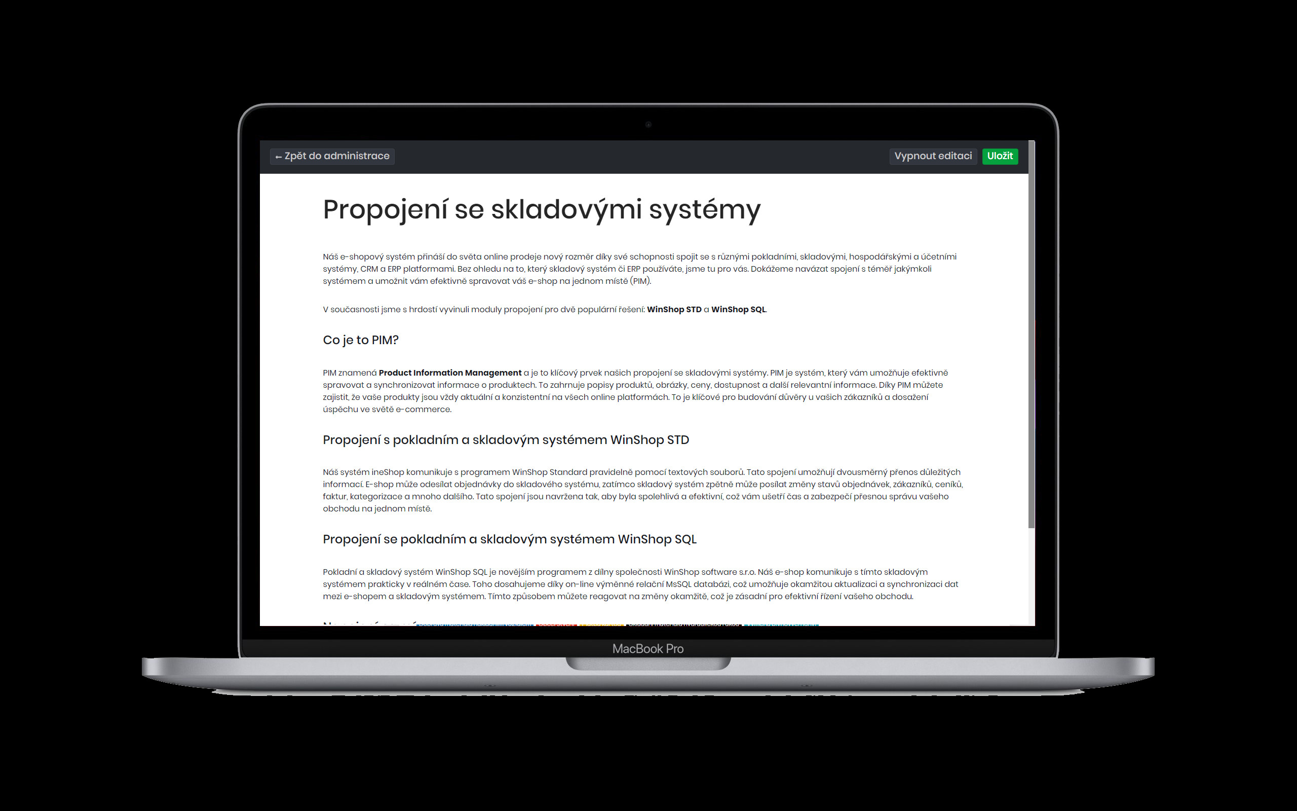 Live page editor pro admina